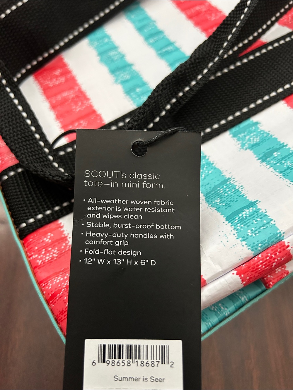 Scout Mini Deano Stripe “summer in seer” Tote Bag NWT - Picture 7 of 7
